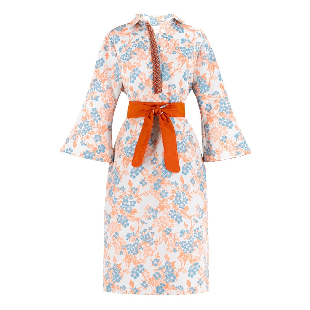 Dondolo Womens Floral Belted Dress